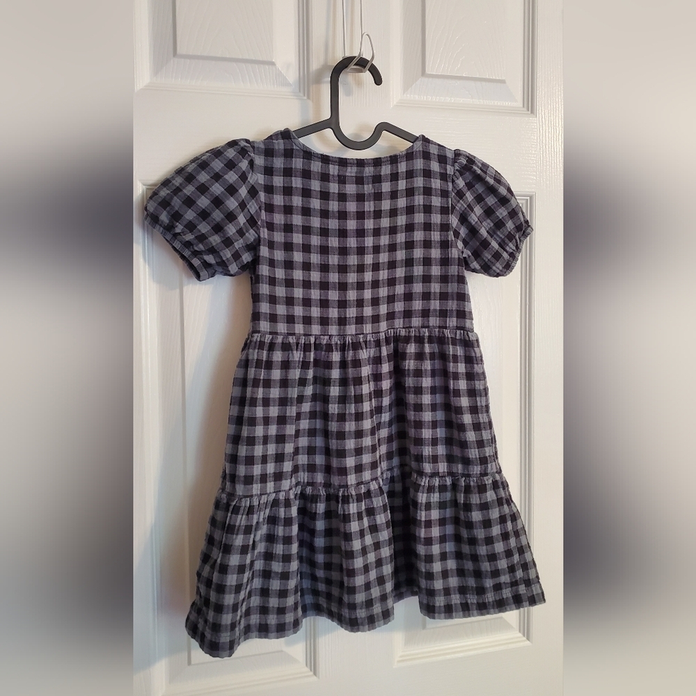 Organic Little Planet Girls Gingham Dress size 5T - Picture 3 of 5